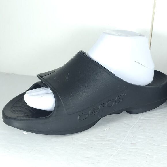 Oofos OOahh Sport Flex Black M9 / W11 Comfort Recovery Slide Sandals Shoes main image 4